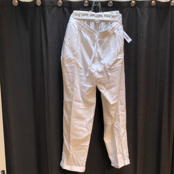 Comfy White Utility Pants - NEW - Picture 1 of 6